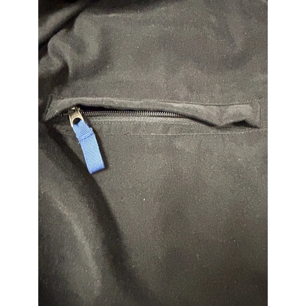 Arnold Palmer Men's XL Black 1/4 Zip Pullover Golf Jacket Stretch Blue Trim